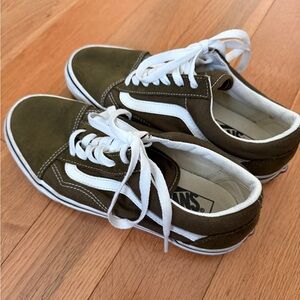 Olive Green Old Skool Vans / Size 7.5 Women's